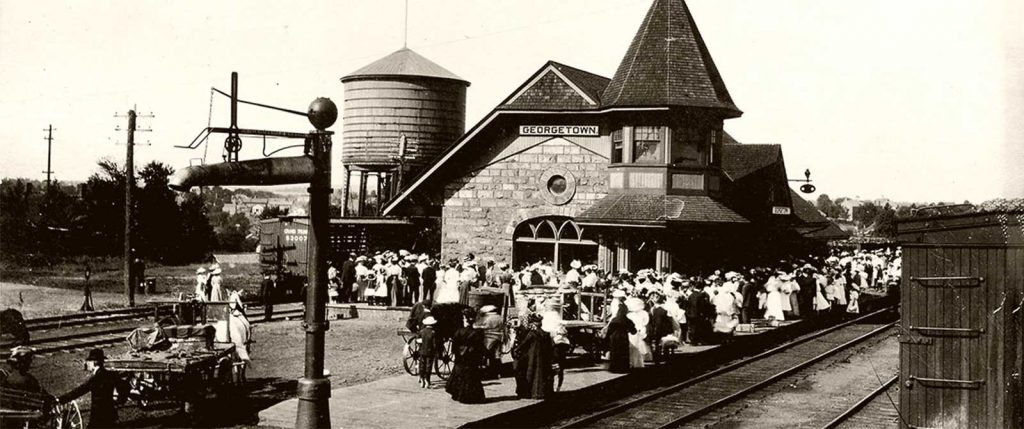 GTE Grand Trunk Rilway station, Georgetown, 1908