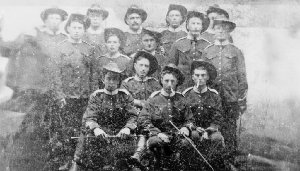 Halton Volunteers preparing for Fenian Raids c.1865