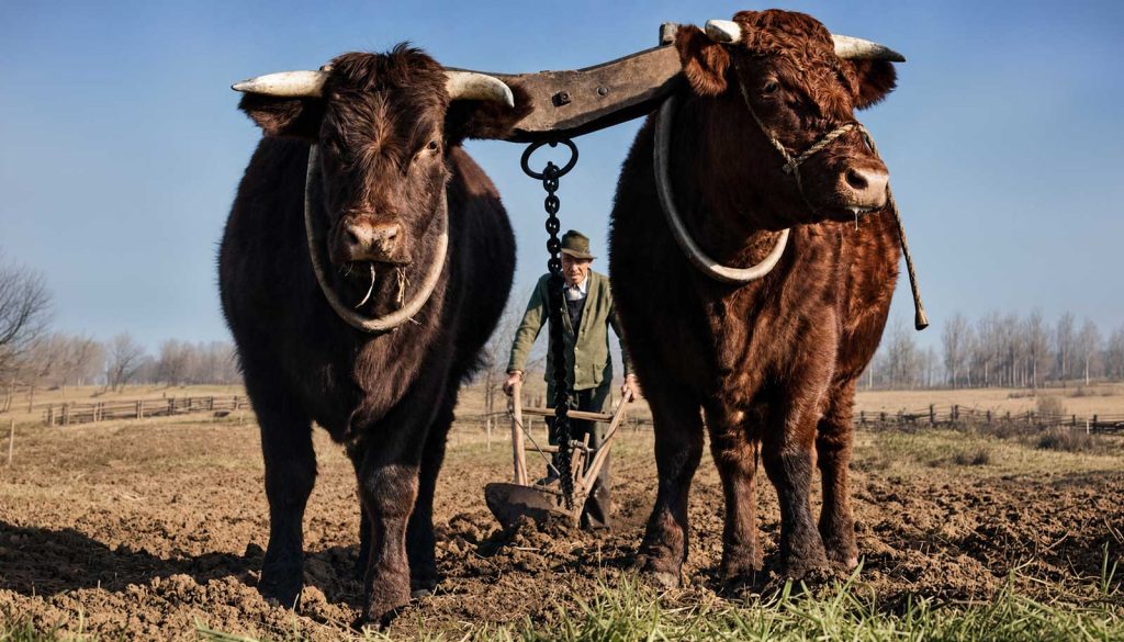 Oxens and first settlers