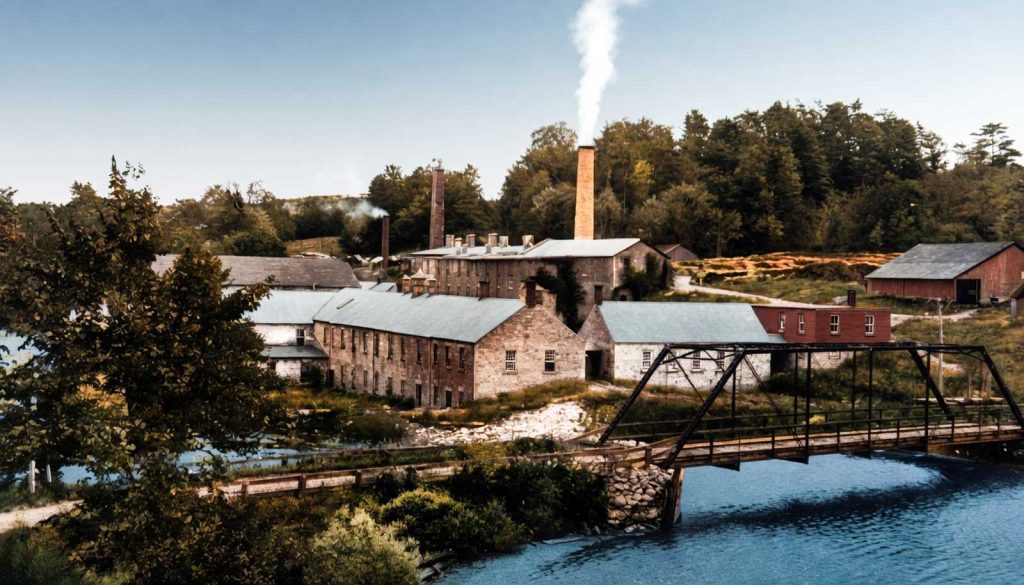A postcard of the Barber Paper Mills, Georgetown, and the Credit River. 1910