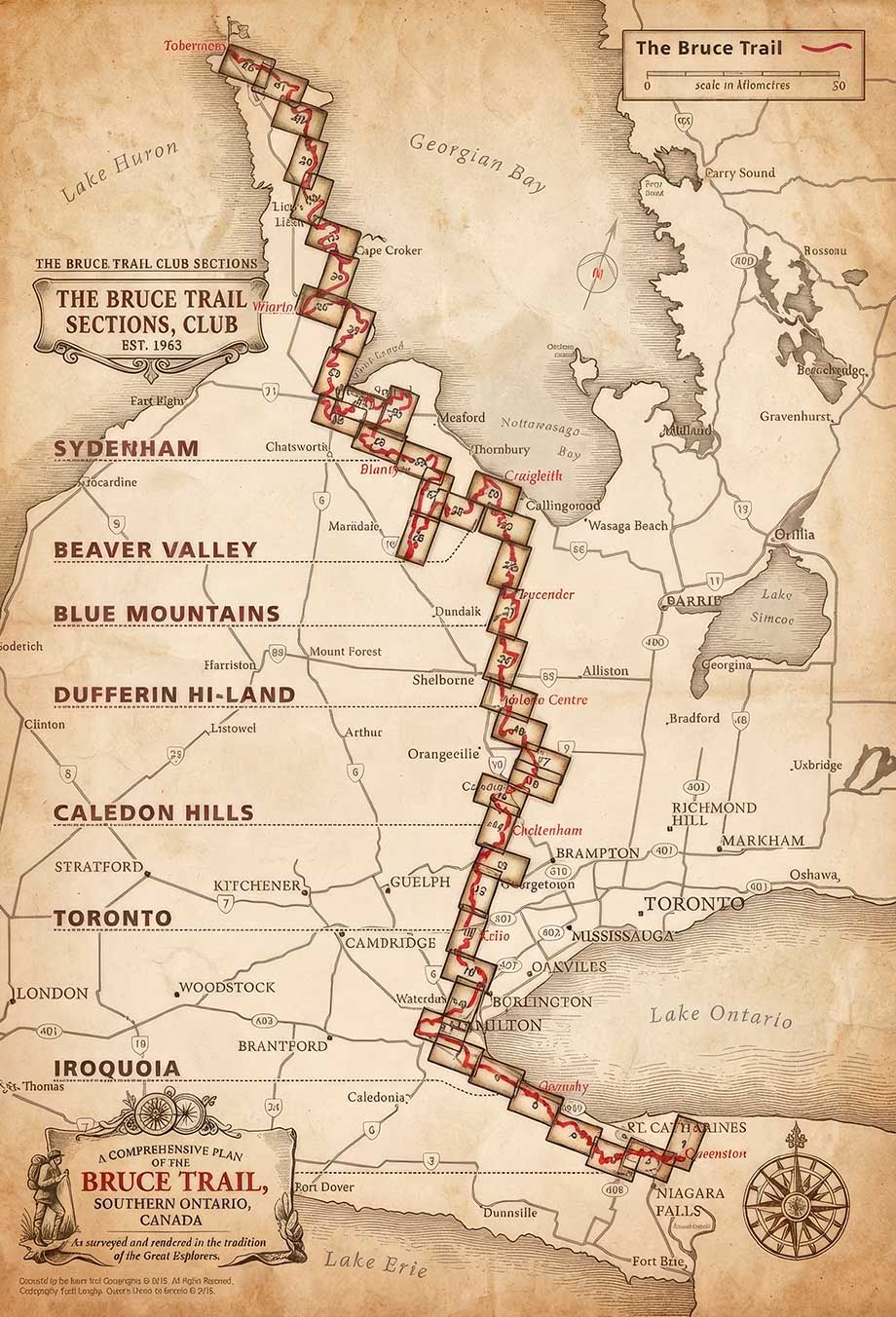 Bruce Trails Map History